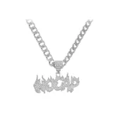 Silver Trendy Letter Necklace