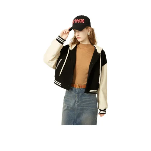 JORYAweekend 블랙 여성 야구 져지