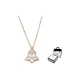 Zircon Christmas Trees Necklace-Rose Gold