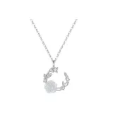 Moonlight Rose Necklace[S999 Fine Silver]