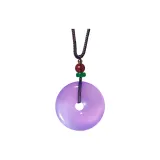 Icy Clear Purple Chalcedony Peaceful Buckle+Box
