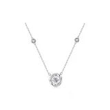 [S925 Silver]3 Seconds Heartbeat Necklace-White Zircon