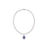 Pearl Necklace, Blue