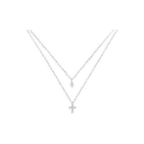 Double-Layer Cross Necklace