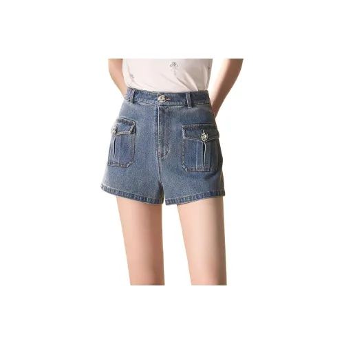 Caroline 블루 여성 데님 반바지