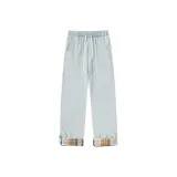 617 Lace-Up Light Blue Fleece-Lined