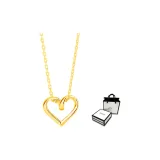 Heart Sterling Silver Necklace-Gold