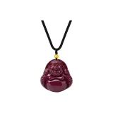 Maitreya Buddha Pendant, Large, Gold Bead
