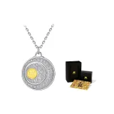PX888 Chinese Auspicious Animal Gold Coin Necklace (Reversible, Multiple Wear Styles)