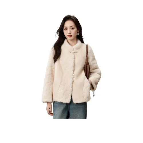 ELANIE RIESE 화이트 여성 모피
