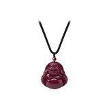 Maitreya Buddha Pendant, Small, Cinnabar
