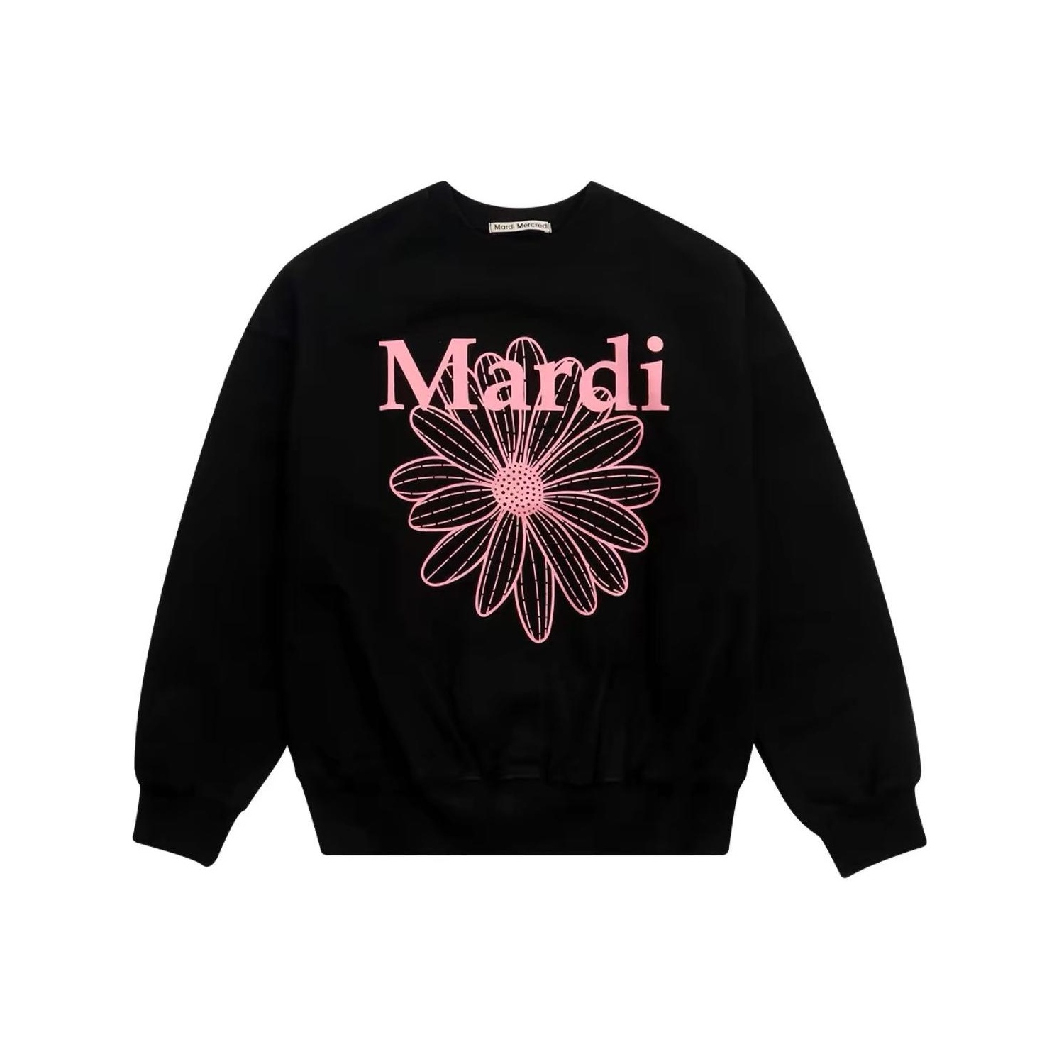 MARDI MERCREDI Flower Sweatshirt Oatmeal/Green - POIZON