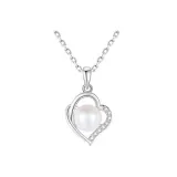 Heart-Shaped Pearl Necklace