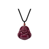 Maitreya Buddha Pendant, Large, Cinnabar