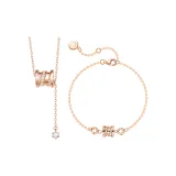 [Necklace+Bracelet]-Rose Gold