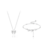 Necklace Bracelet Set 2[Sterling Silver 999]