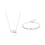 Necklace+Bracelet Clothing Sets[S999 Fine Silver]