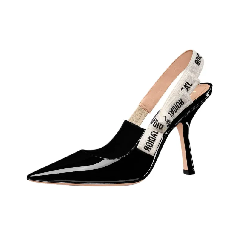 Dior J'ADIOR ブラックハイヒール CHRISTIAN DIOR J'ADIOR FABRIC & RIBBON BLACK NOIR SHOES