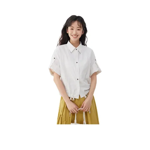 Asuka and new sake 베이지 여성 셔츠