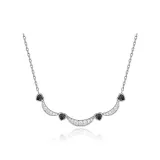 Necklace-Black Silver Style