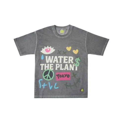 WATER THE PLANT 다크그레이 남녀공용 티셔츠
