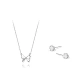 Necklace+Stud Earrings Clothing Sets[Sterling Silver 999]