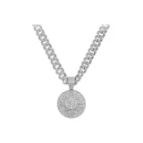 Silver Disc Letter Necklace