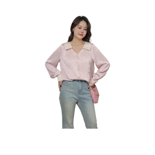 DAMABAIFENBAI 핑크 여성 셔츠