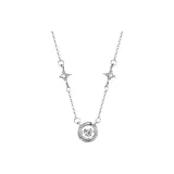 Beating Heart Necklace (White Zircon)