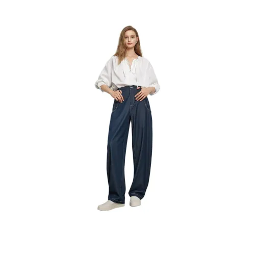 Bethine 다크 블루 여성 캐주얼 팬츠