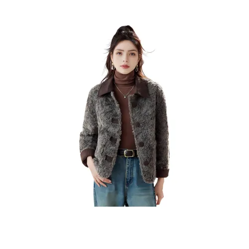 Et Boite 그레이 여성 패딩 점퍼
