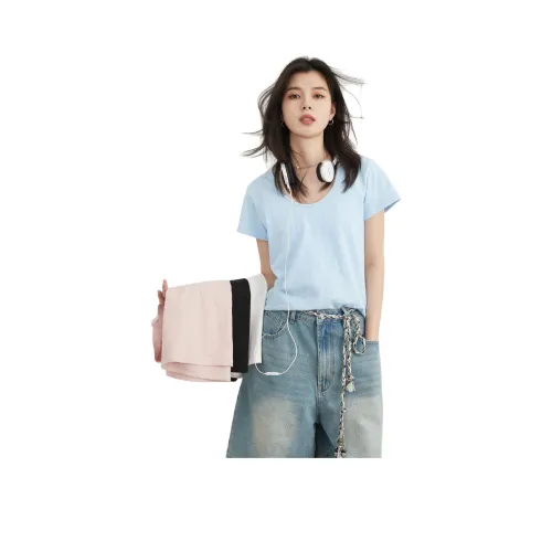 CHIC VEN 블루 여성 티셔츠