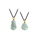 Guanyin Buddha Pendant Necklace[Golden Bead 1 Pair]