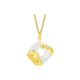 Lotus Peaceful Buckle Necklace[& 18K Gold Chain]