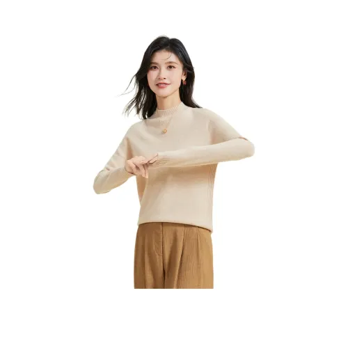 JINJU 카멜 여성 스웨터