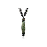 Fei Green 9 Eye Dzi Bead