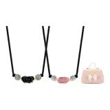 Chinese Auspicious Animal Necklace Couple's (1 Pair)+Sweet Box