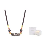 9 Eye Dzi Bead Necklace with Rose Box