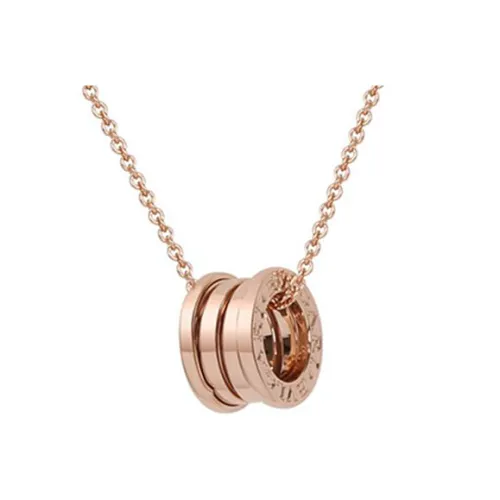 BVLGARI B.Zero1 시리즈 18K 로즈 골드 봄 목걸이 남녀공용 로즈 골드