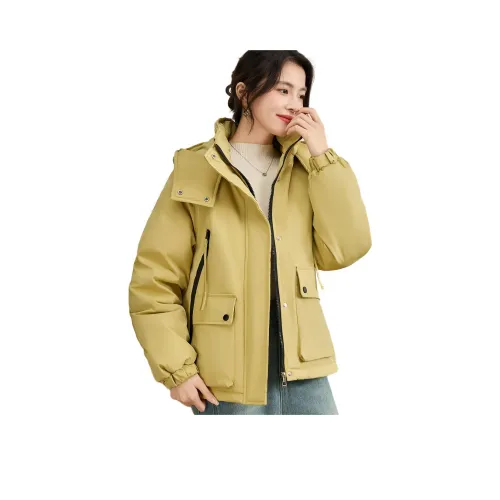 CARBAMMI 그린 여성 파카 코트