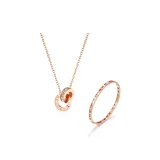 Roman Numeral Necklace+Bangle