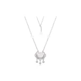 Auspicious Clouds Peaceful Lock Necklace (Silver)