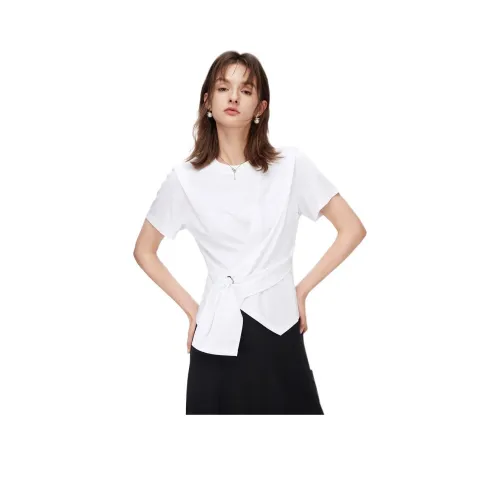 DESIGNICE 화이트 여성 티셔츠