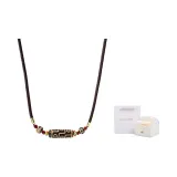 9 Eye Dzi Bead Necklace+Rose Box