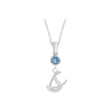 Plain Chain+Pendant+Crystal Diamond Blue+Letter S
