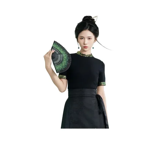 XINGHEHANGE 블랙 여성 한푸