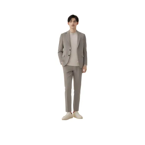 지오지아 라이트 카키 남성 정장 바지