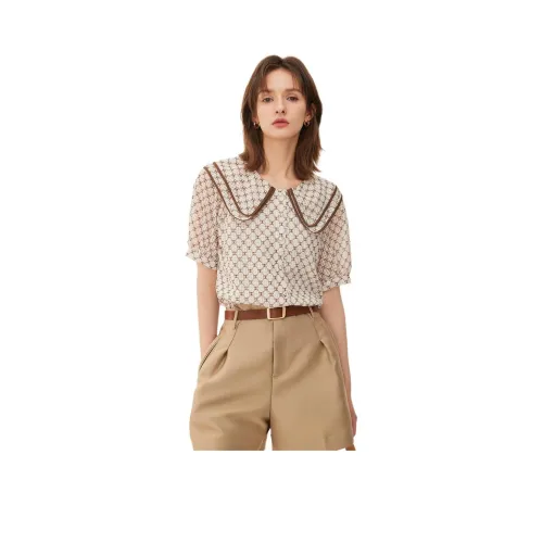 DESIGNICE 배색 여성 셔츠