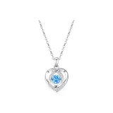 Beating Heart Necklace (Blue Zircon Version)