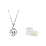 Cupid's Heart Necklace+Rose Box